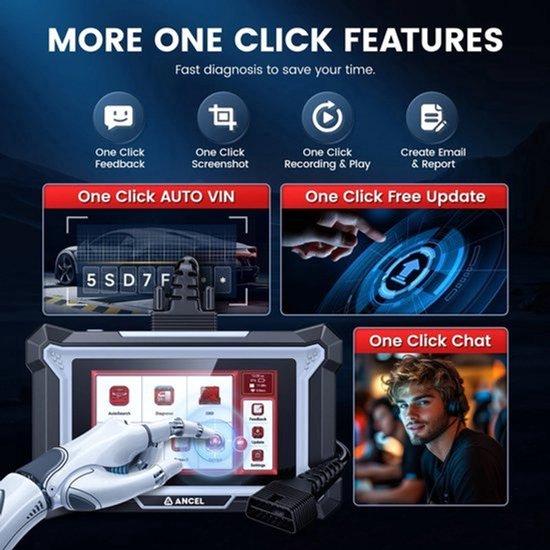 OBD2 Diagnose-Apparatuur mit Touchscreen - 30+ Reset-Funktionen - ECU-Coderung - OE-Niveau - Vollsystem-Scan - für Kia - Hyundai - Genesis