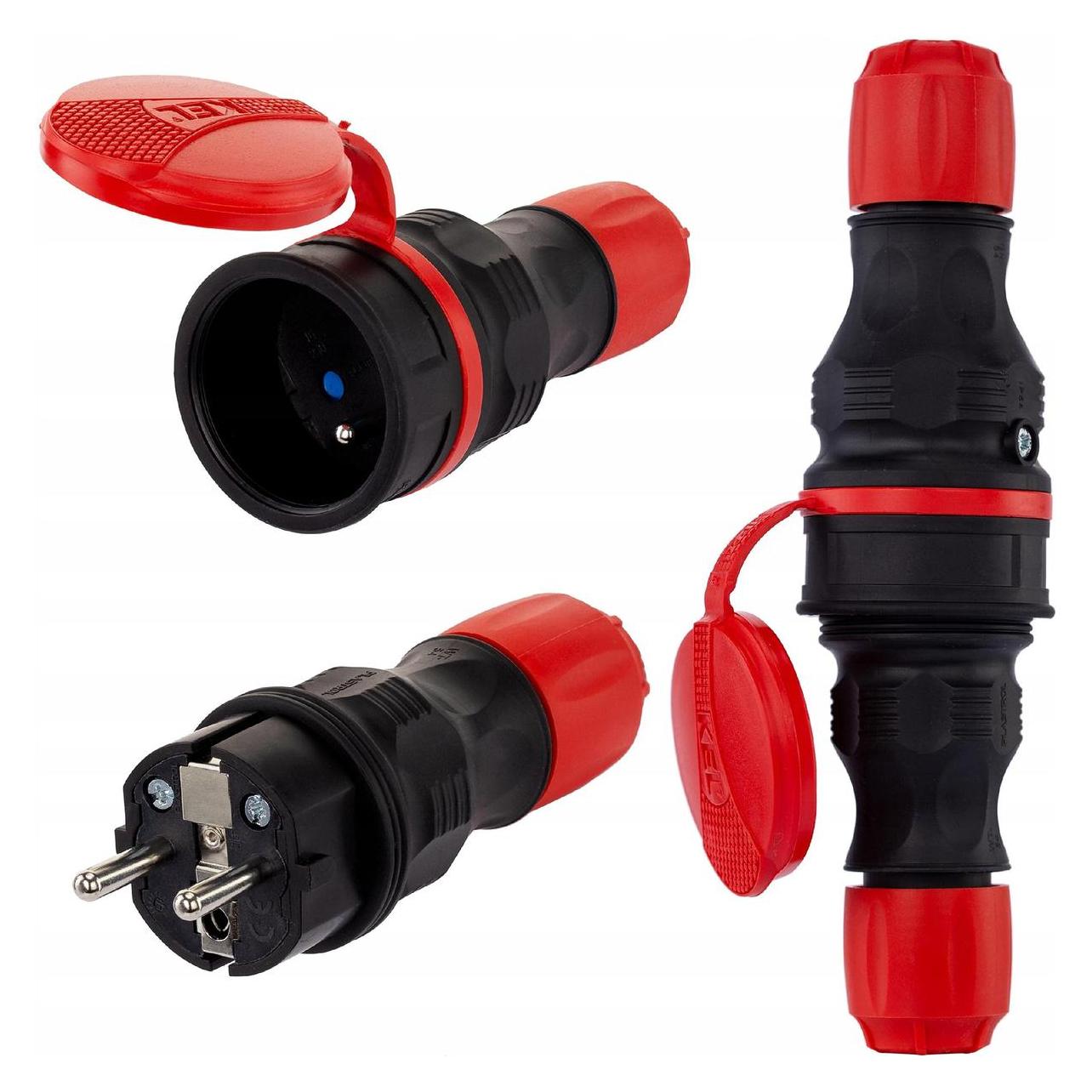 Blow Stecker+Buchse ZWG-54 schwarz (W-98004)