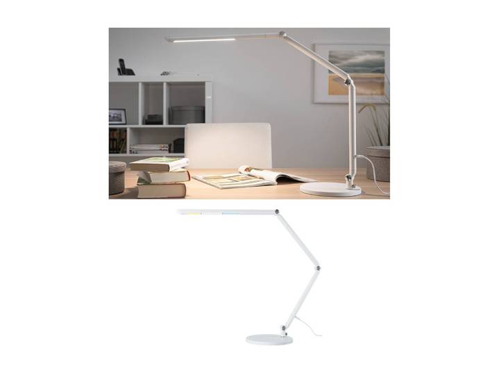 Bureaulamp FlexBar, dimbaar, wit / opaal, Werkkamer / Kantoor, Aluminium, Modern, bureaulamp