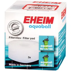 EHEIM Aquarien Filtervlies für Filterbox Innenfilter 2208 - 2212, aquaball 60 - 180 3 Stück