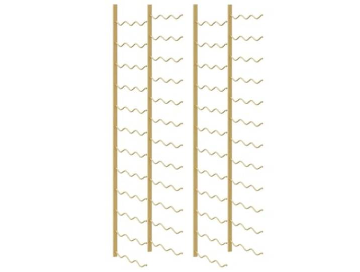 vidaXL 2X Wand Weinregal für 36 Flaschen Wandregal Weinhalter Weinflaschenhalter Flaschenregal Weinständer Hängeregal Weinflaschenregal Golden Eisen