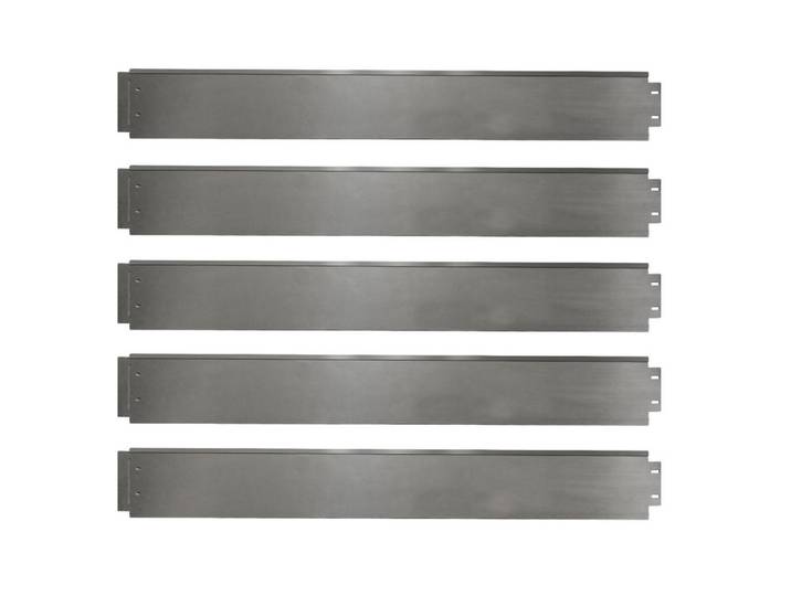 OK-Living Rasenkante Silber 100 x 14 cm 15 Meter, Silberfarben, Metall, Rechteckig, 100x14x0.7 cm, Gartenzubehör, Hochbeet