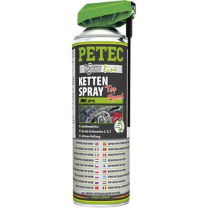 PETEC Kettenspray 70550, Top-Speed, Bike Line, abschleuderfest, silikonfrei, 500ml