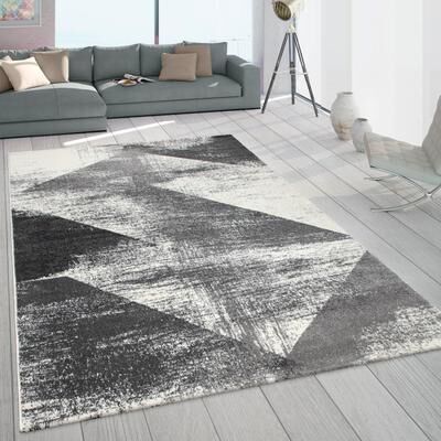 Paco Home Abstract Area Rug with Geometric Designer Pattern and Faded Colors