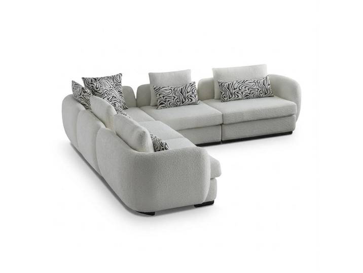 Xlmoebel Ecksofa Moderne weiße L-förmige Polstercouch im Designer-Stil, 1 Teile, Made in Europa