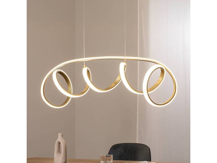 Hängelampe Kira ONLI, messing / gold, für Wohn- / Esszimmer, Aluminium, Modern