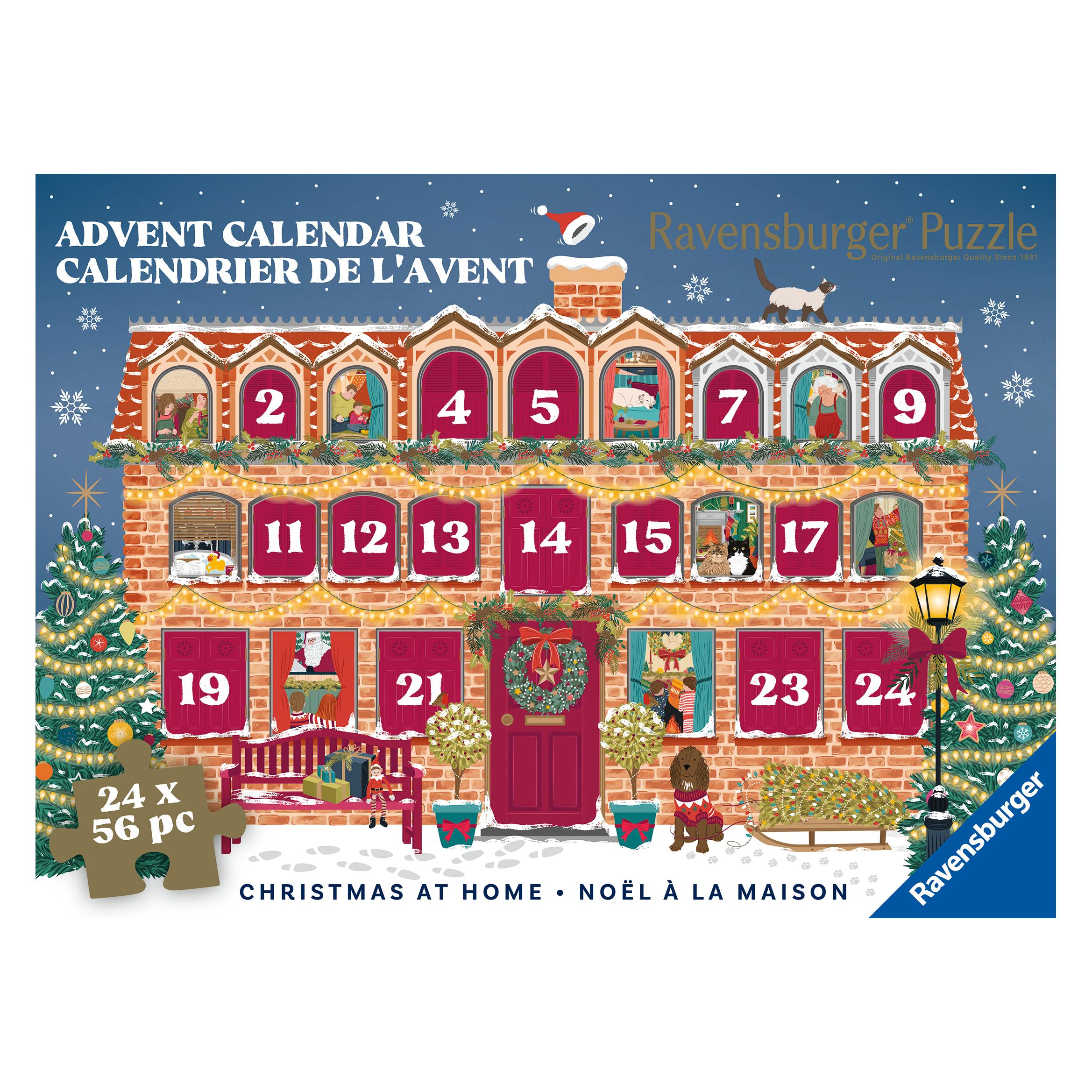 Ravensburger Puzzle Adventskalender 24x56 Teile - Christmas at Home (24 Türchen) (12002014)