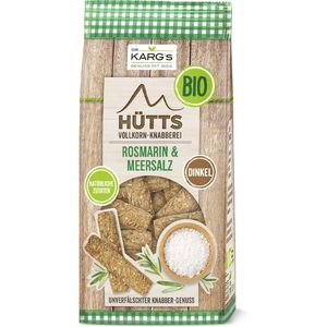 Dr.Kargs Cracker Hütts Vollkorn Knabberei, BIO, Rosmarin & Meersalz, 125g