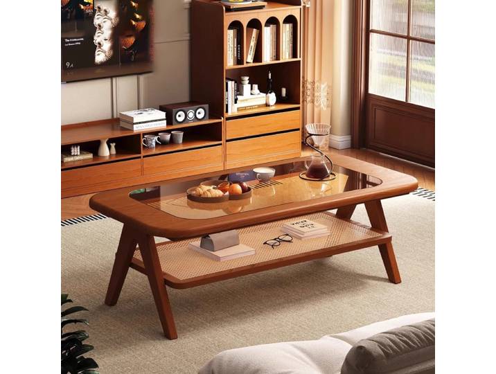 Table basse Vintage minimaliste élégante rectangulaire neutre Style japonais Table basse Glamour Table basse française meubles de maison