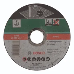 Bosch Trennscheibe gerade, Inox D= 115 mm, Dicke= 1,6 mm - 2609256321