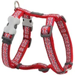 Red Dingo Gurtzeug RD 15 mm x 36-54 cm - Union Jack Flagge (Hund, Allgemein, Hundesport, Spazieren), Halsband + Leine