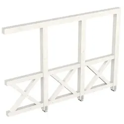Skan Holz Andreaskreuz-Seitenwand für Terrassenüberdachung 350 cm, weiß