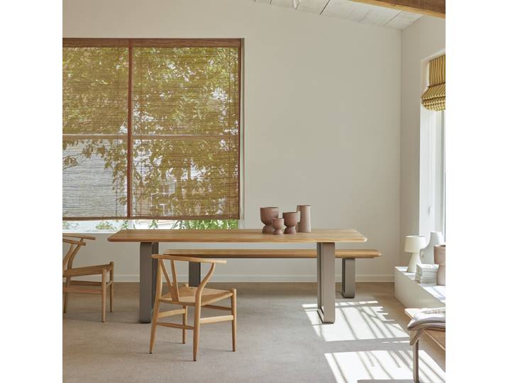 Tisch aus massivem Teakholz und Aluminium Harper 6/8 Pers. - Natur