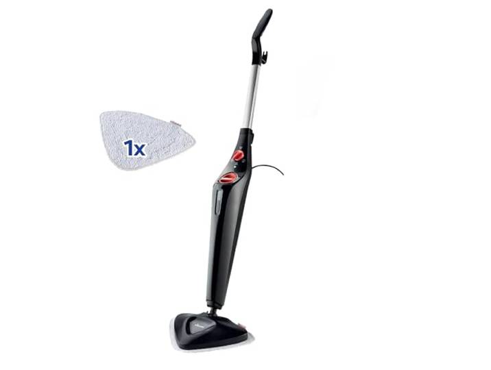 Vileda - Balai Vapeur - Nettoyage Hygiénique sans Produits Chimiques Agressifs - Élimine 99\,9% des Bactéries et Virus - Nettoyeur Vapeur Puissant Prêt en 15 secondes - Laveur de Sol Steam Cleaner Plus
