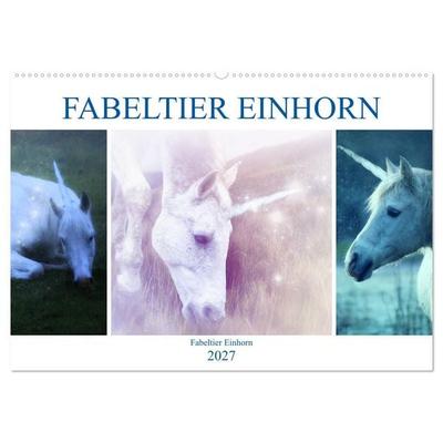 Fabeltier Einhorn (Wandkalender 2027 DIN A2 quer), CALVENDO Monatskalender