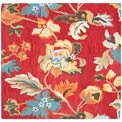 SAFAVIEH Handmade Blossom Ula Modern Floral Wool Rug