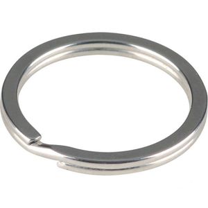 Schlüsselring 30mm flach Stahl vernickelt
