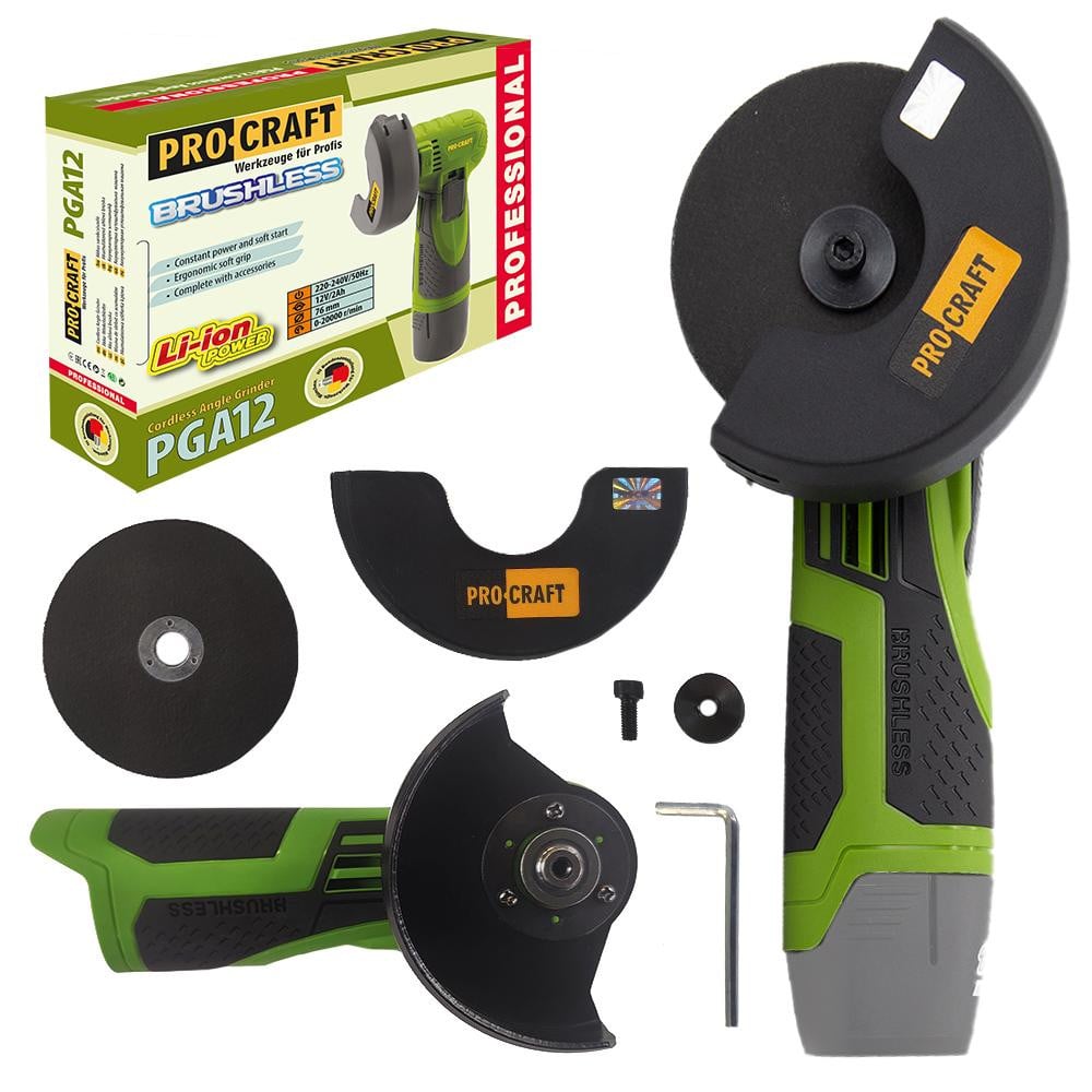 Procraft PGA12 1B Draadloze mini-haakse slijper