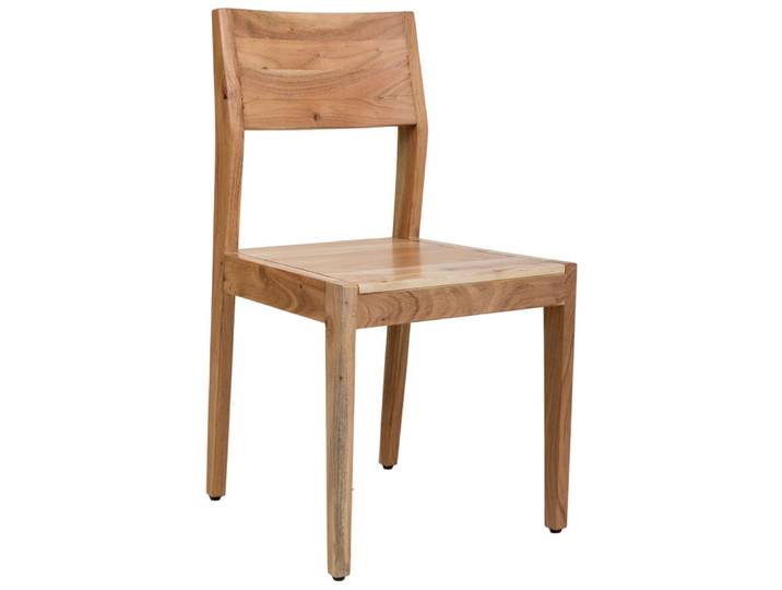 Chaise de salle à manger en bois finition naturelle 47x46x84