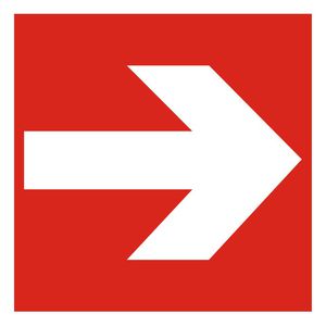 Abtec Hinweisschild ISO 7010 F001 Folie, 15 x 15 cm, Richtungspfeil