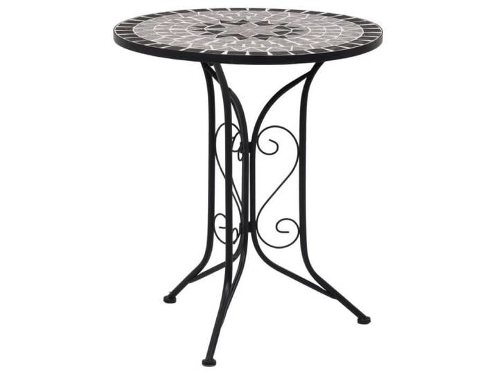Table de bistro mosaïque Gris 61 cm Céramique