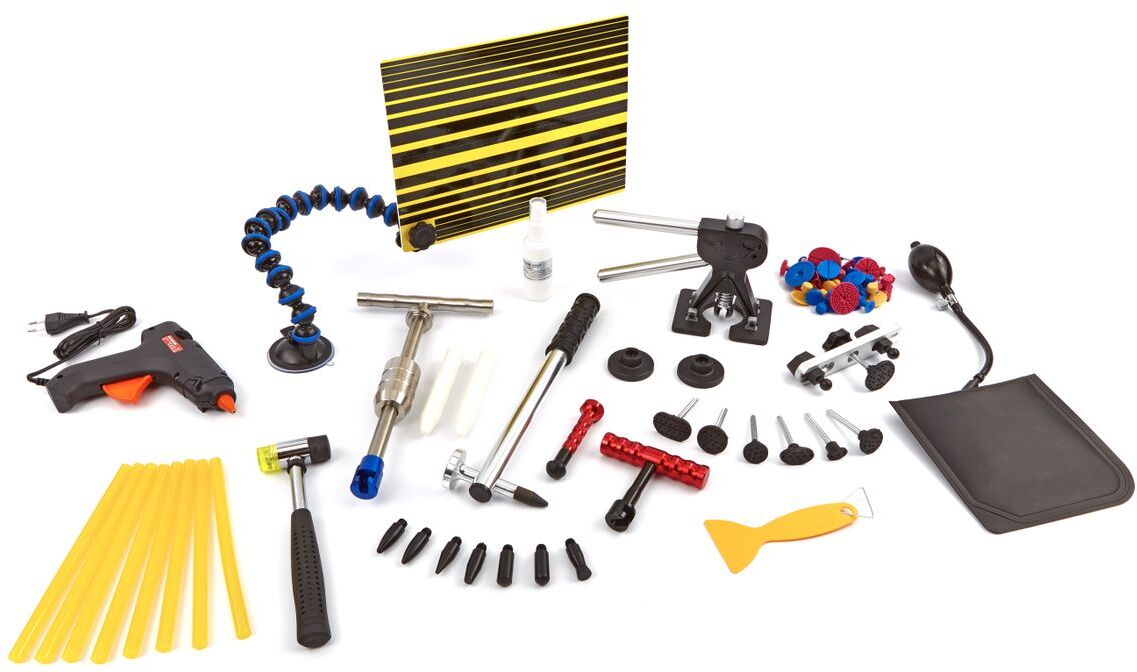 HBM kit professionale per rimozione ammaccature senza verniciatura, 52 pezzi,