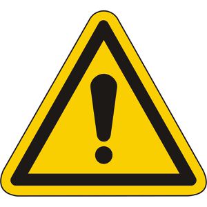 Abtec Hinweisschild ISO 7010 W001, Kunststoff, 20 cm, Warnzeichen, Gefahrenstelle