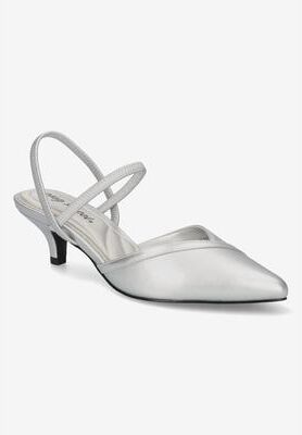 Women's Unna Pump by Easy Street in Silver (Size 7 M)