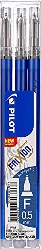 PILOT FriXion Spitze 05 / 0,25 mm - blau - 3er-Pack