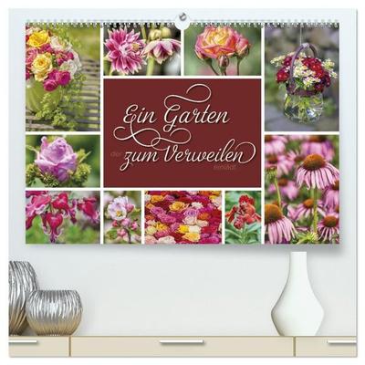 Ein Garten, der zum Verweilen einlädt (hochwertiger Premium Wandkalender 2027 DIN A2 quer), Kunstdruck in Hochglanz