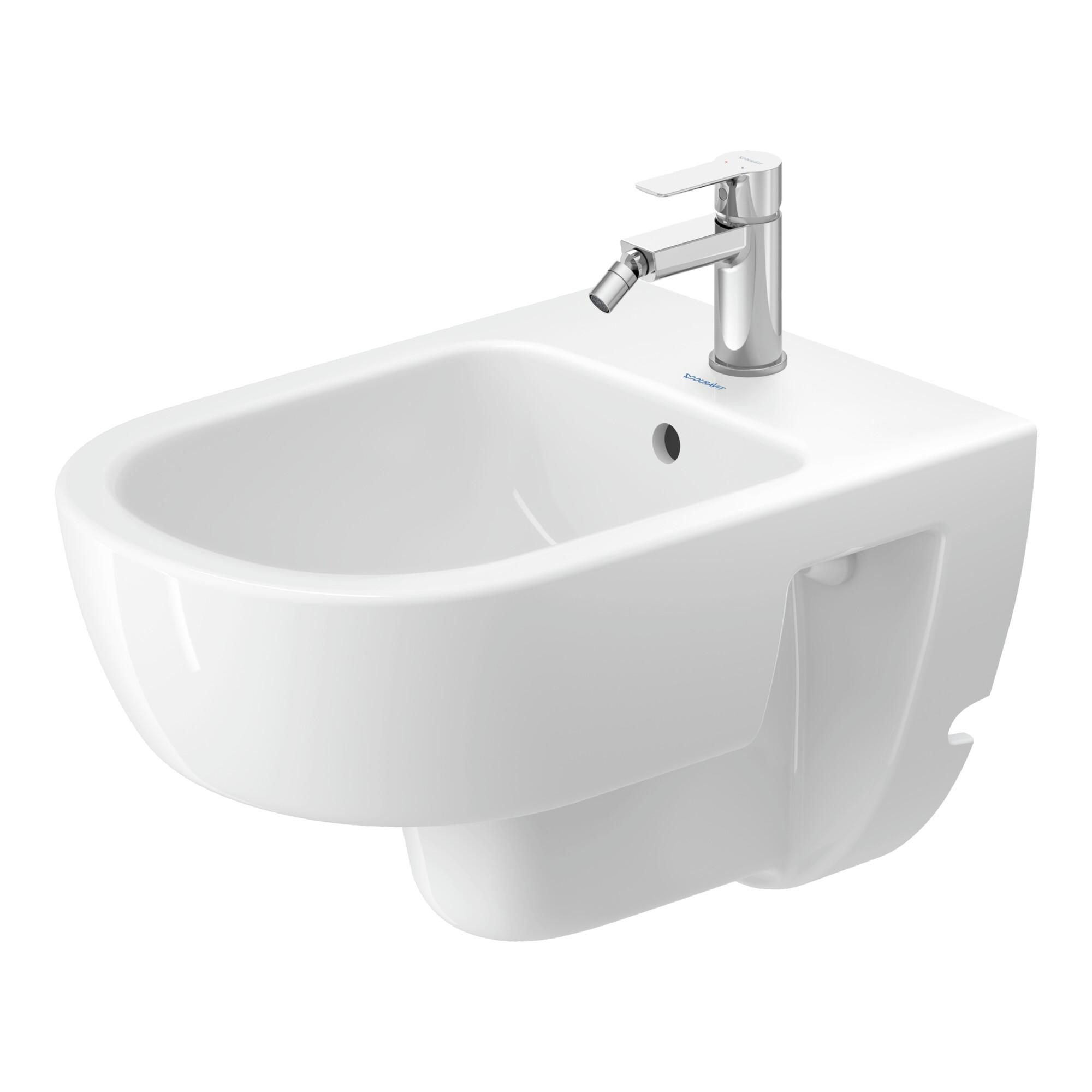 Duravit Wand-Bidet D-Code 37x54cm, mit Hahnloch, Überlauf, weiß (2723150000)