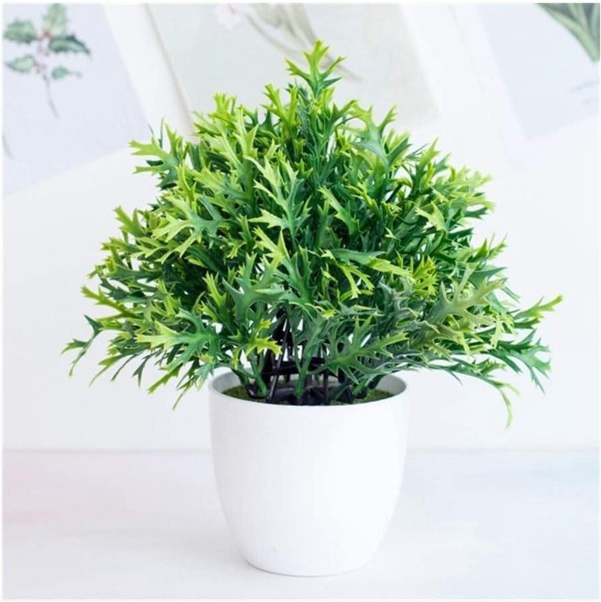 Groene Kunstplant Bonsai met Pot voor Woonkamer Decoratie