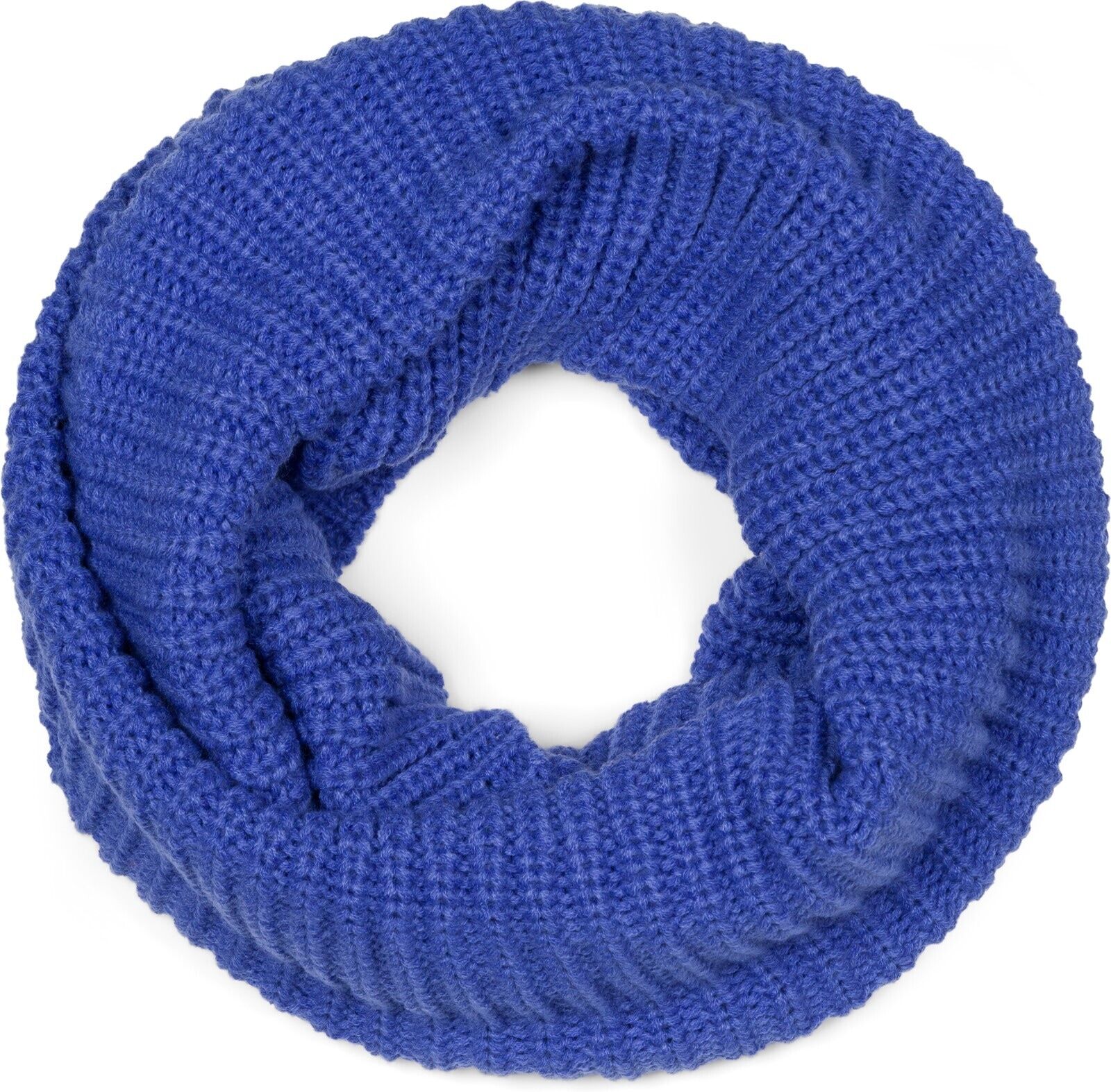 Strickschal STYLEBREAKER "Unifarbener Feinstrick Loop", Damen, blau (dunkelblau), Obermaterial: 100% Polyacryl PAN., Modisch, Modetücher