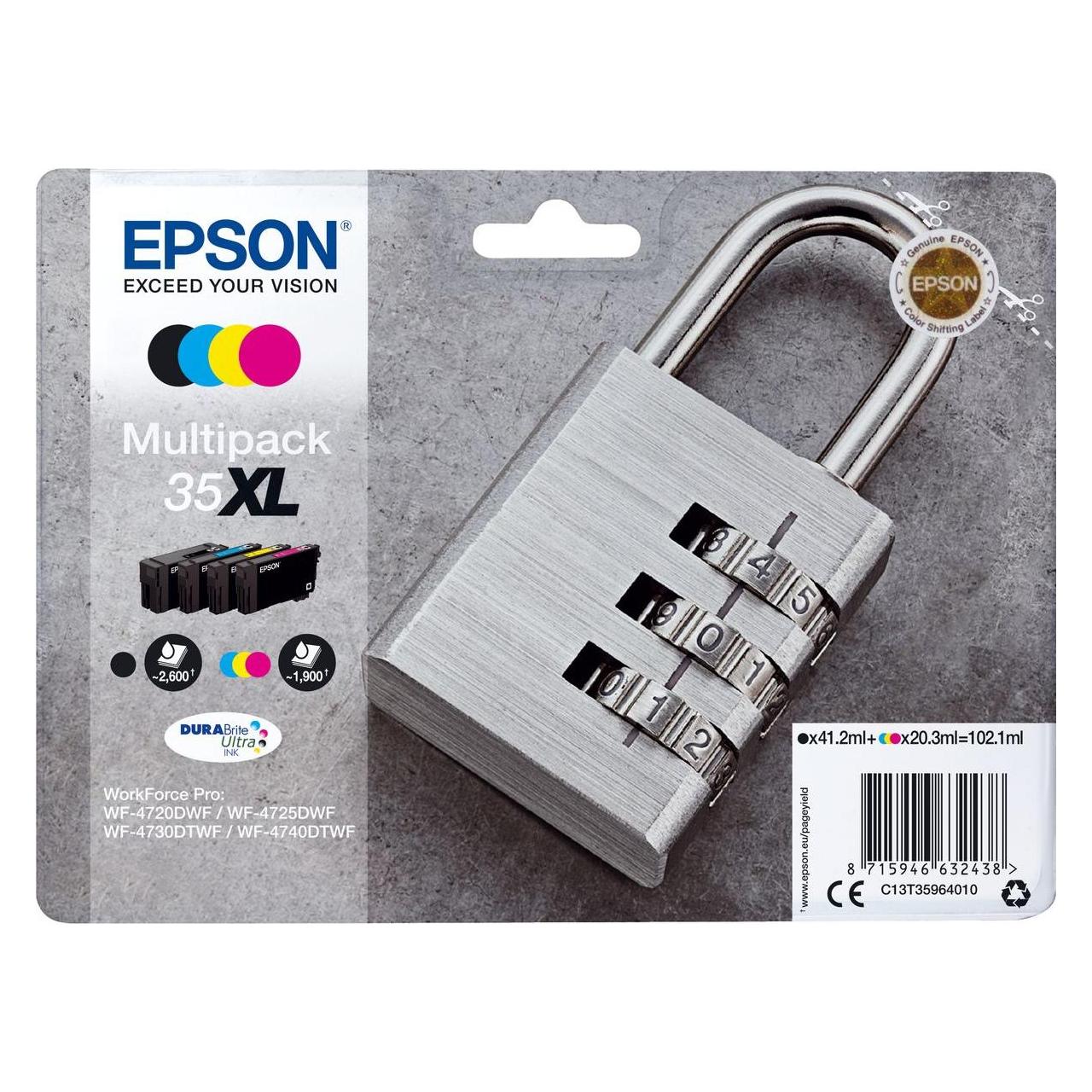 Epson 35XL DuraBrite Ultra Multipack (BK, C, M, Y) (C13T35964020)