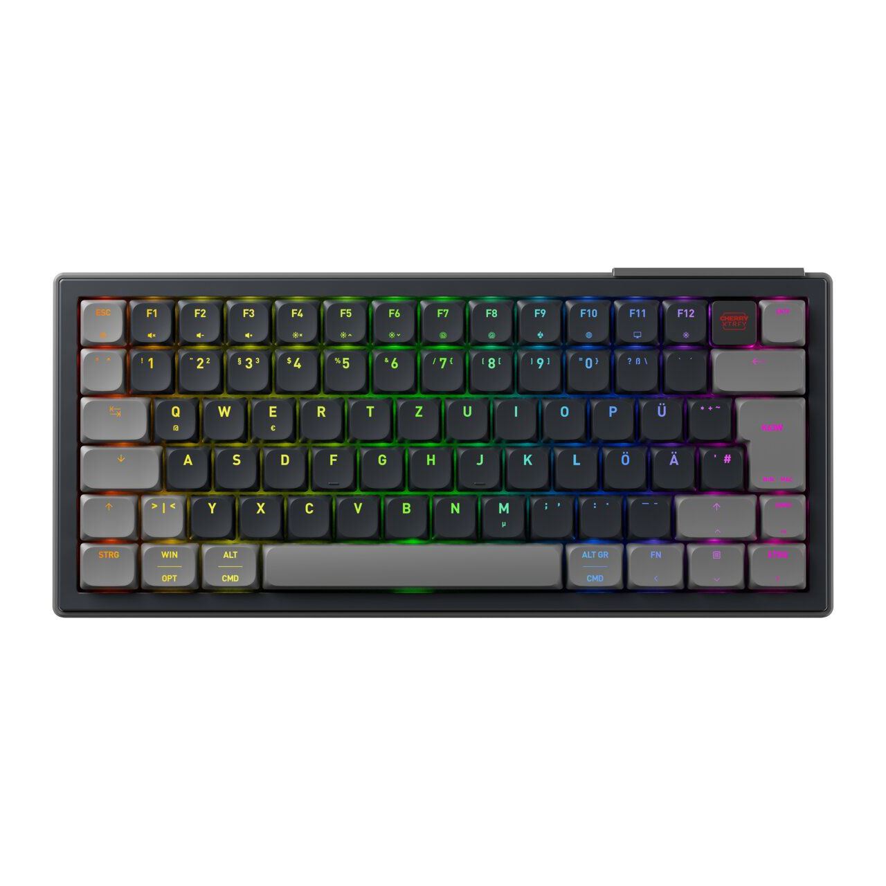 Cherry XTRFY KW63W PRO COMPACT Wireless Tastatur RGB DE sw