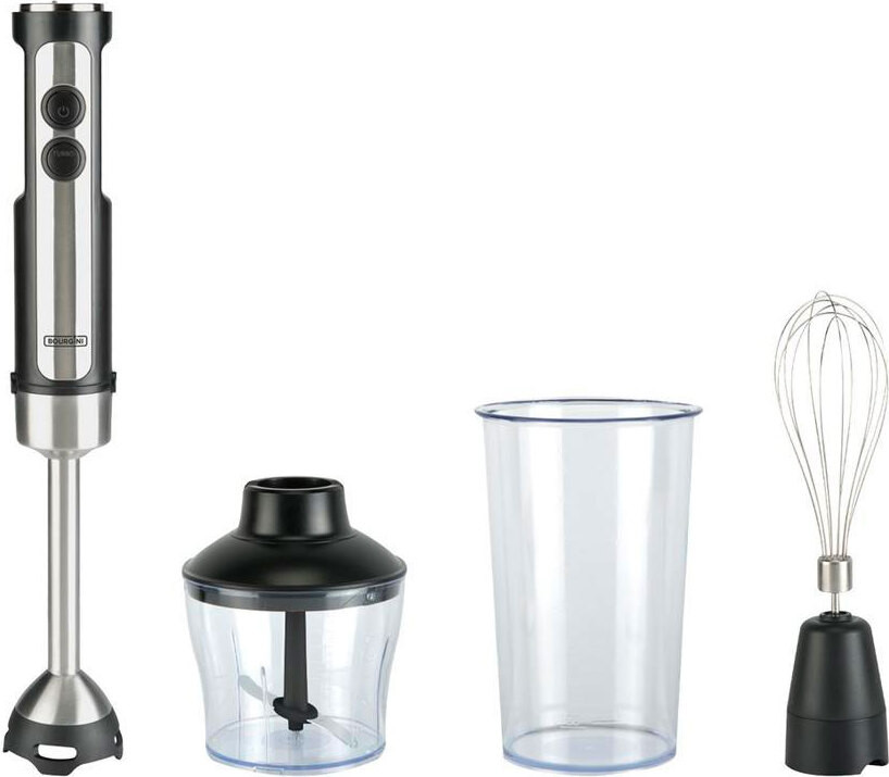 Bourgini Classic Extra krachtige staafmixer met 20 snelheden, Turbofunctie en hakmolen - 1500W