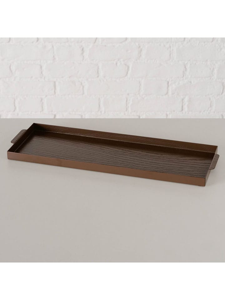 Boltze Tablett "Wodan" in Braun - (B)37 x (H)12,5 cm - onesize