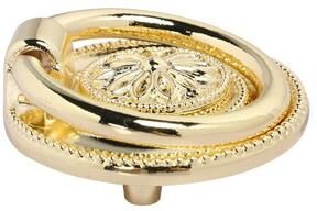 "Utopia Alley Medici Ring Pull, 1 5/8"" Diameter, Polished Gold"