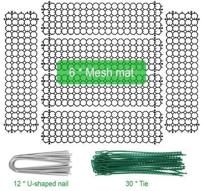 Inspired Finds GardenGuard Humane Pet Deterrent Scat Mat Set With Ground Stakes 6pcs
