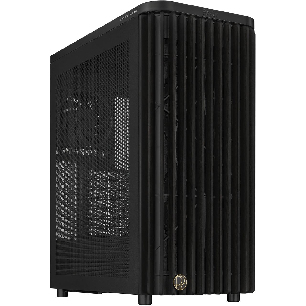 Asus ProArt PA401 Wood Edition Mesh Midi Tower ohne Netzteil schwarz