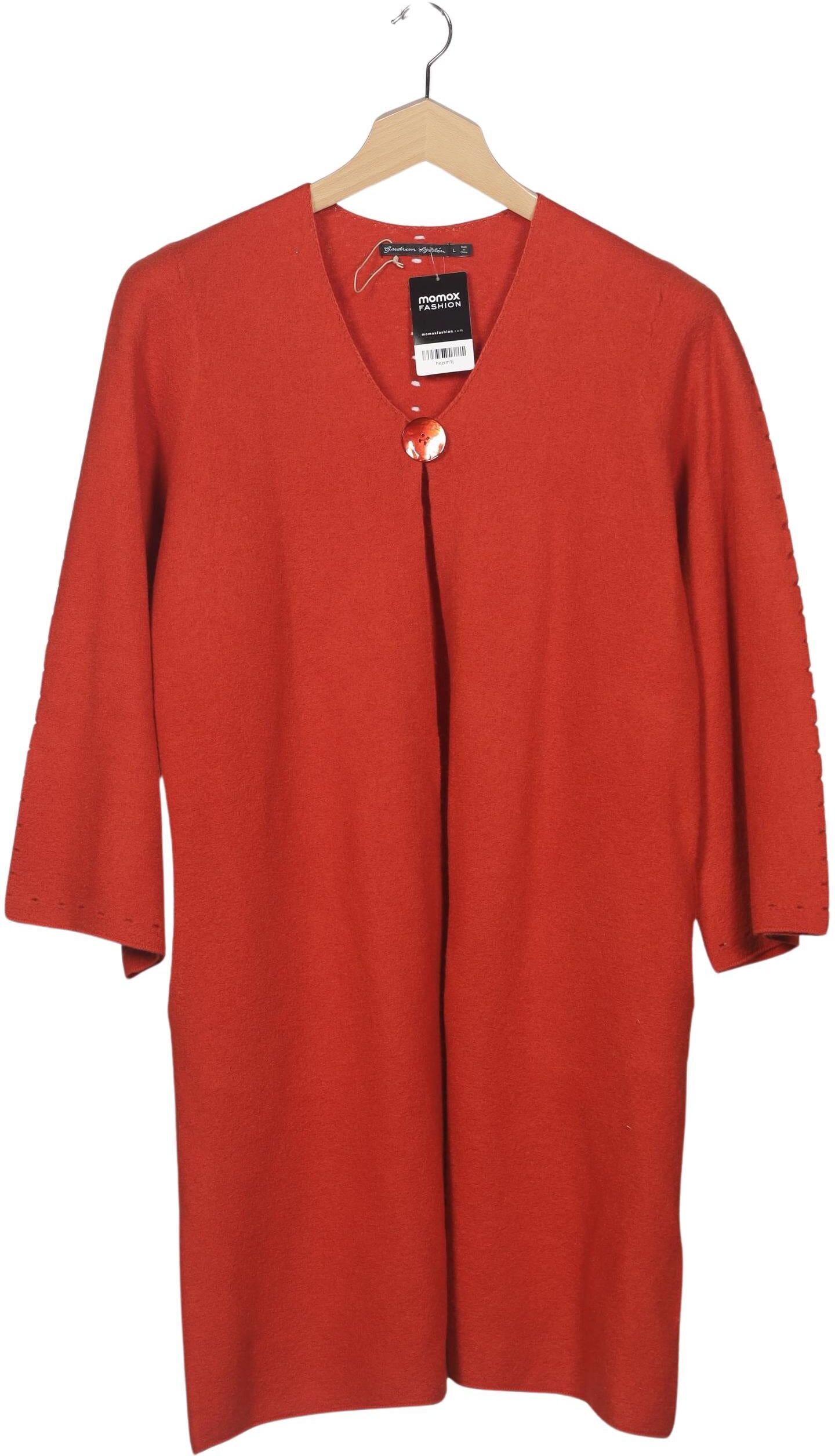 Gudrun Sjödén Damen Strickjacke, Rot, Gr. L, Wolle - Second Hand
