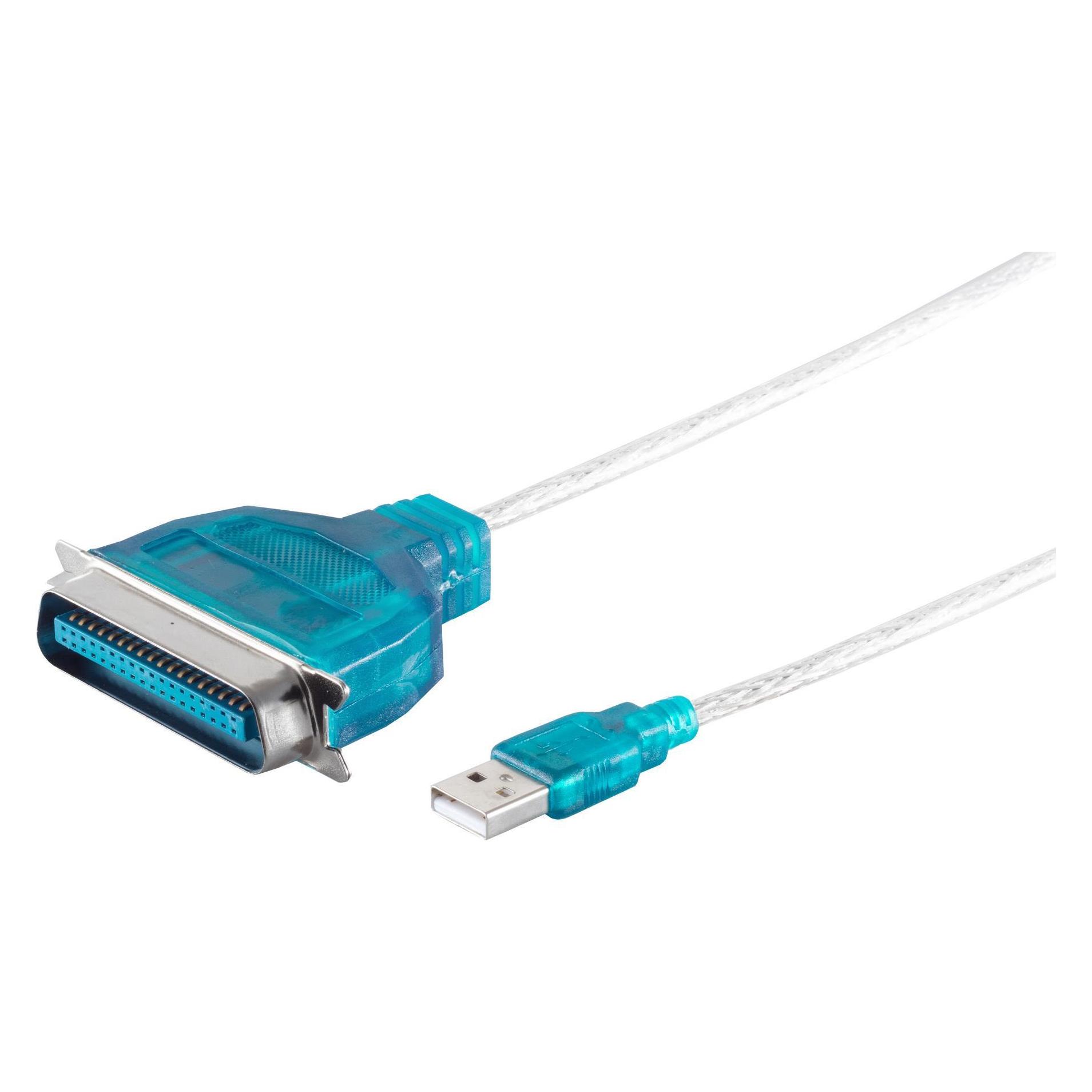 Shiverpeaks S/CONN maximum connectivity Parallel-Druckerkabel USB-Centronics, ca. 1,2m (1.20 m, Parallel (Drucker)) (75607)