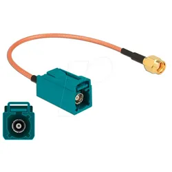 DELOCK 89664 - HF-Kabel, FAKRA Z Buchse > RP-SMA Stecker, 20cm