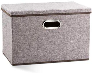 Enova Home Large Collapsible Storage Bins with Cover (Brown)