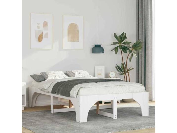 SOLO - NEUF Cadre de lit 2 places - Meuble de chambre - Pour adulte/enfant - Blanc 120x190cm Pin massif 4424 4006