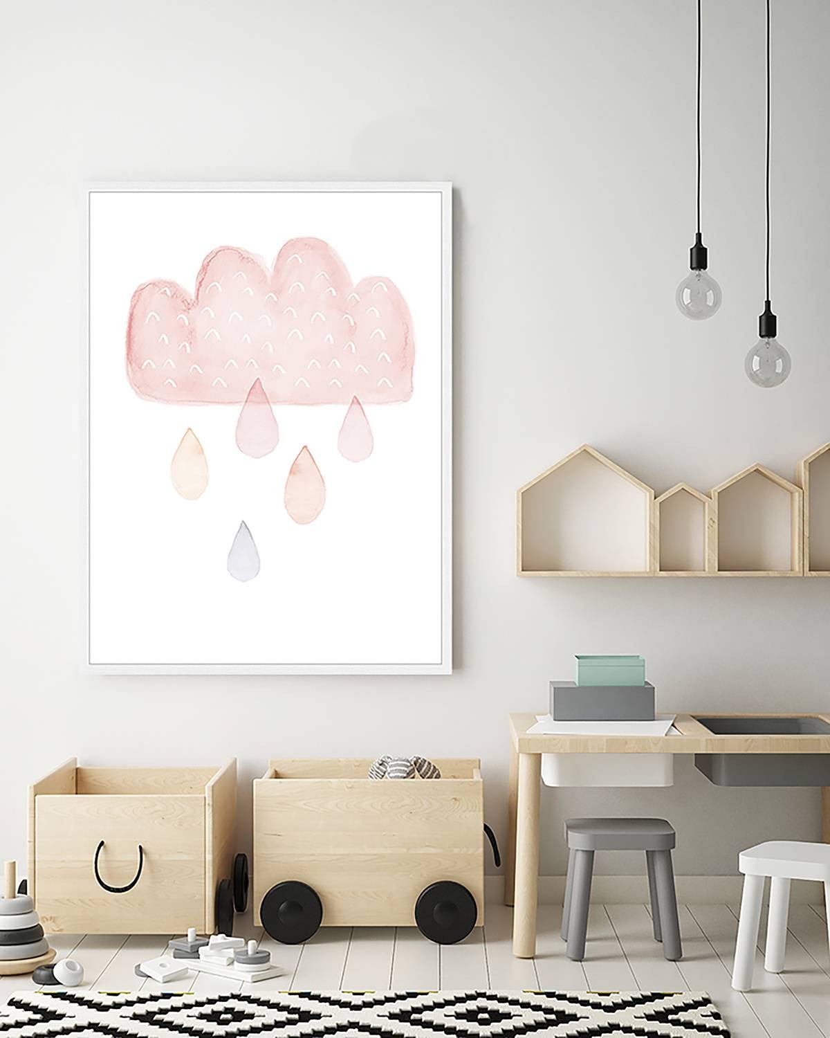 home24 Abstracte Wanddecoratie Sweet Rain Multicolour B: 63 cm, H: 83 cm