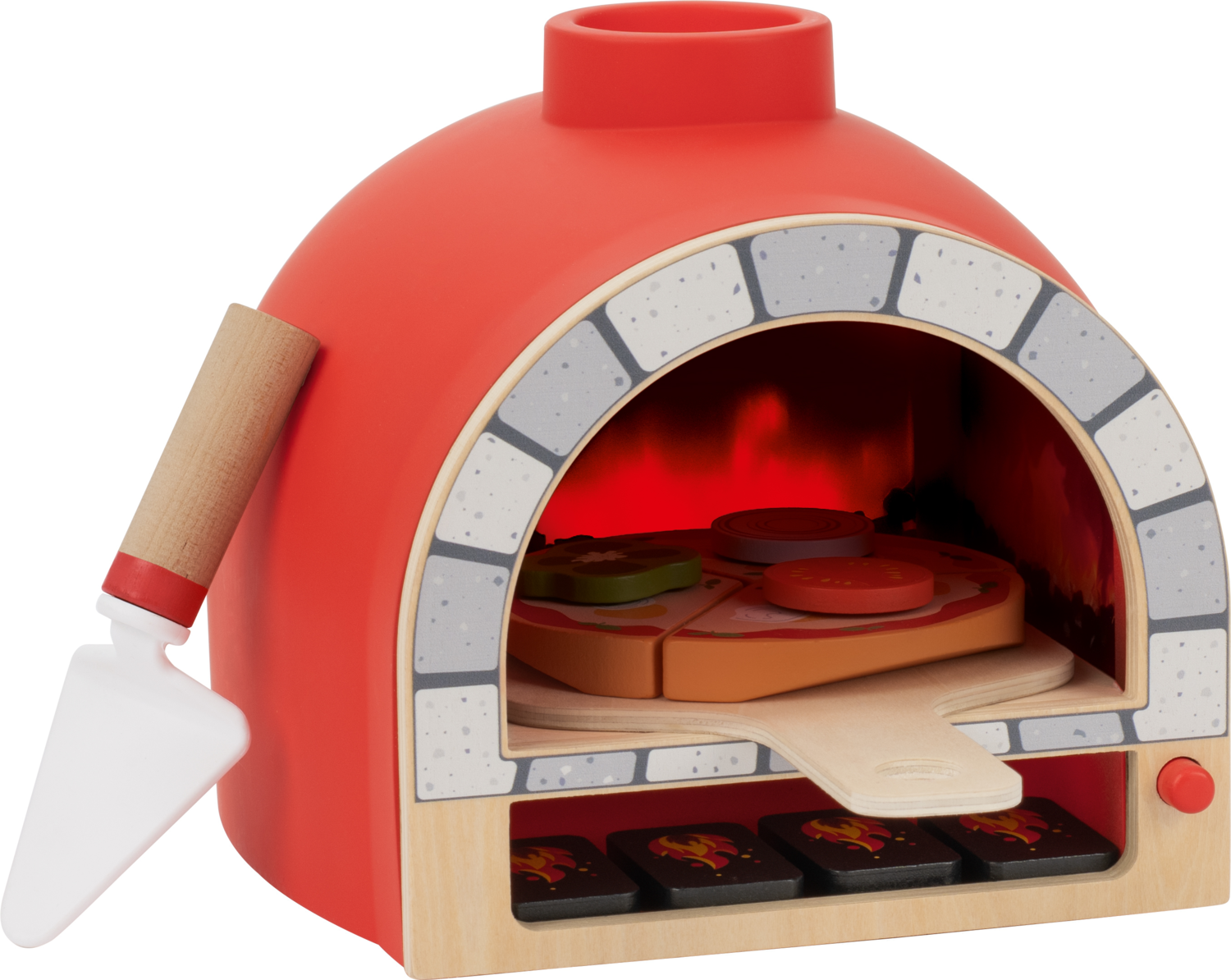 LUPILU® Holz Visuelle Effekte Pizza Ofen und Zaubertopf