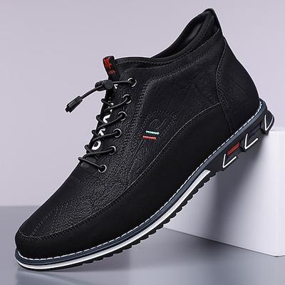 braune High-Top-Wanderschuhe für Herren – bequeme Schnürschuhe für große Füße, Reisen und lange Wanderungen