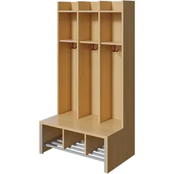 Spindgarderobe offen