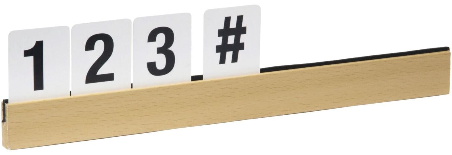 Contacto Letterstrip van teakhout